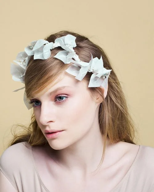 bougainvillea flower headpiece by Tami Bar-Lev