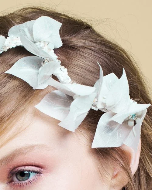 bougainvillea flower headpiece by Tami Bar-Lev