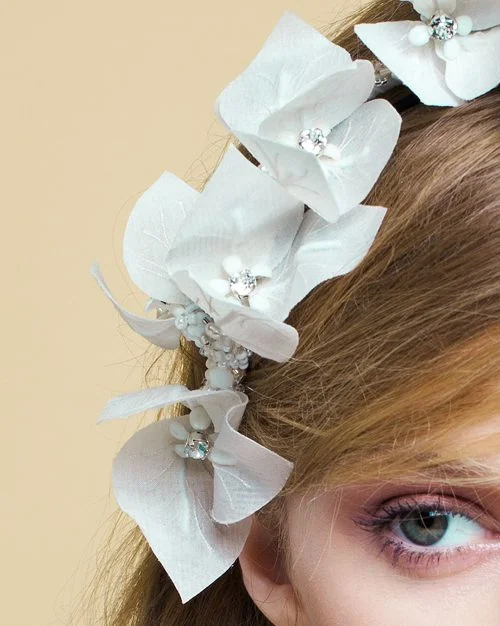 bougainvillea flower headpiece by Tami Bar-Lev