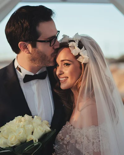 bougainvillea flower headpiece by Tami Bar-Lev