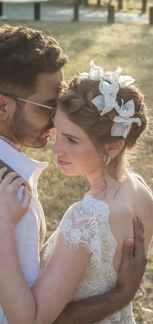 Half Bougainvillea headpiece by Tami Bar-Lev