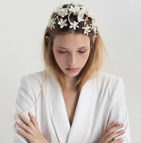 Flowers in My hair headpiece by Tami Bar-Lev