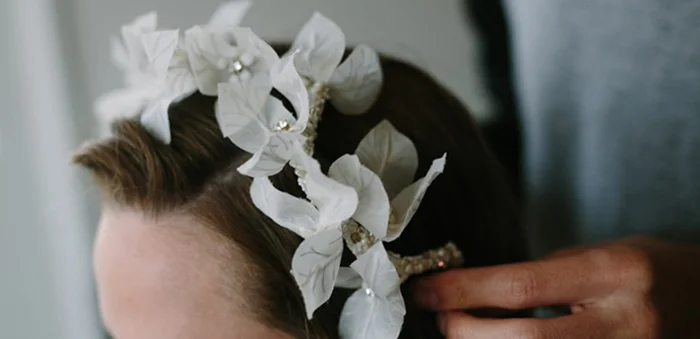 I Heart Bougainvillea headpiece by Tami Bar-Lev