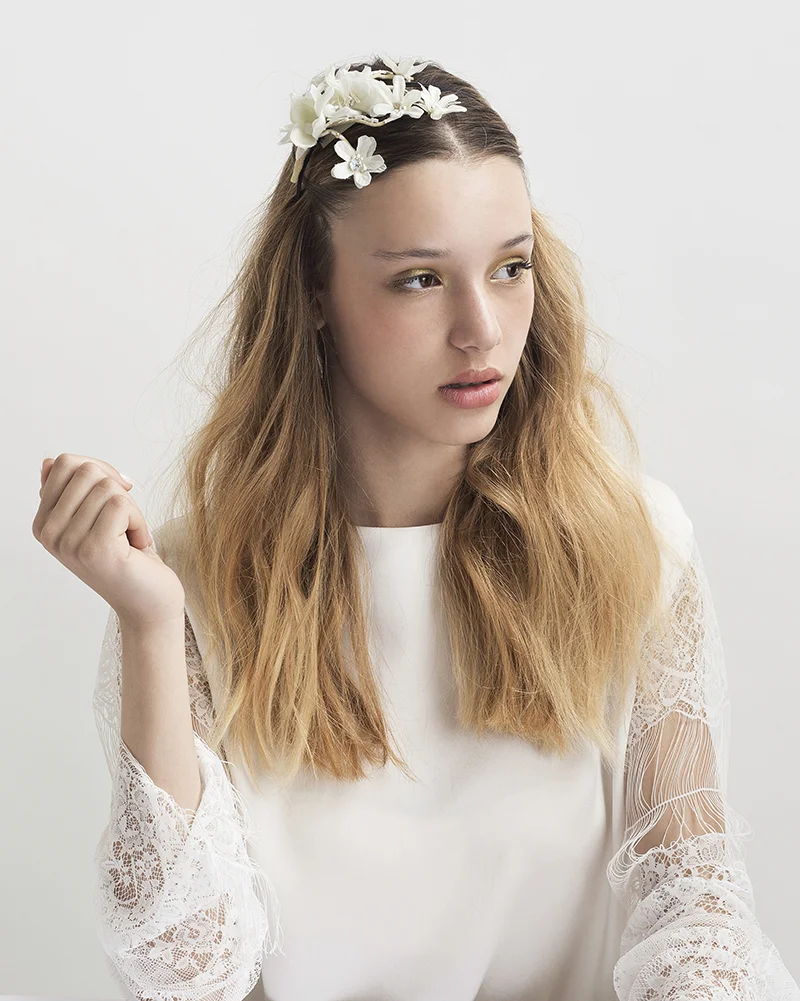 ‘Petite Flower Bunch' headpiece by Tami Bar-Lev