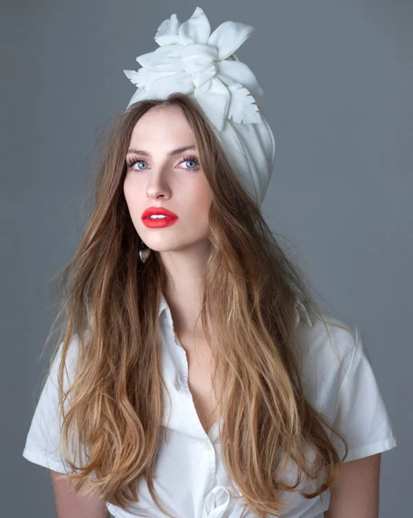 White Tiki - Turban by Tami Bar-Lev