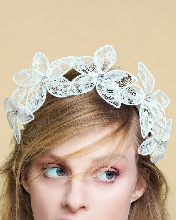 'Lacy LUV' - Lace Bridal Headpiece by Tami Bar-Lev