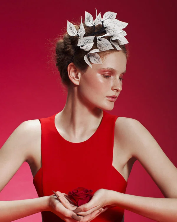 ‘X-Ray’ Bougainvillea Headpiece by Tami Bar-Lev