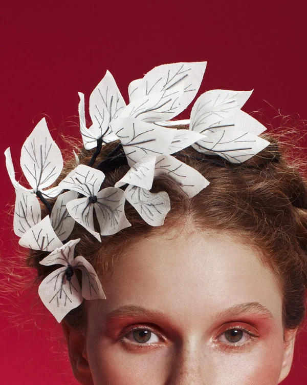 ‘X-Ray’ Bougainvillea Headpiece by Tami Bar-Lev