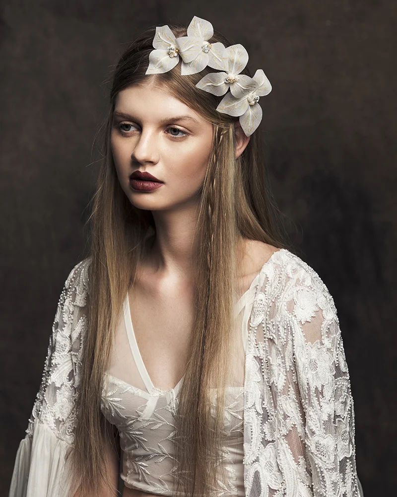 Flowers of Gold' Bougainvillea piece - bridal headpiece by Tami Bar-lev