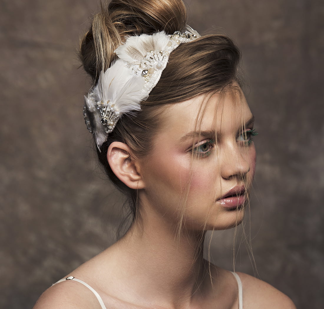 'In full Feather' bridal headpiece by Tami Bar-lev