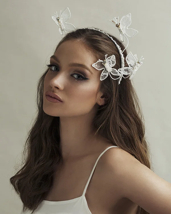 'Santa Cruz Butterflies' Bridal Headpiece by Tami Bar- Lev