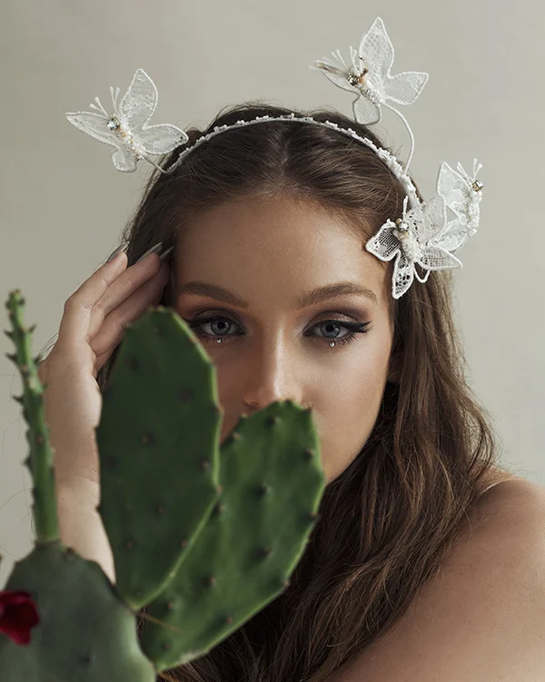 'Santa Cruz Butterflies' Bridal Headpiece by Tami Bar- Lev