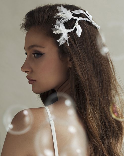 'Petit Flirty Flowers' Comb Bridal Headpiece by Tami Bar- Lev
