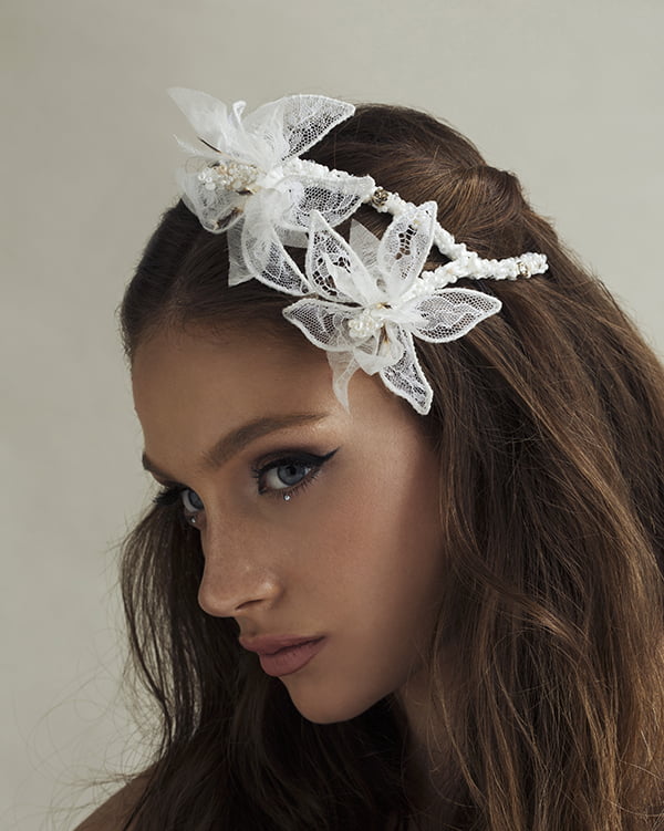 'Beach Wave' Flower Bridal Headpiece by Tami Bar- Lev