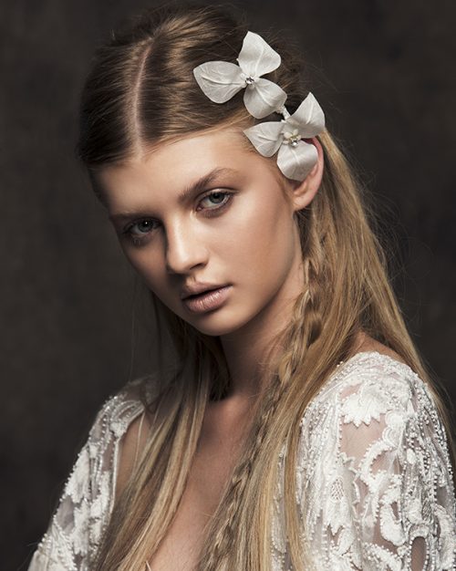 Bougainvillea DUET 3 Bougainvillea DUET comb Bridal Headpiece by Tami Bar- Lev