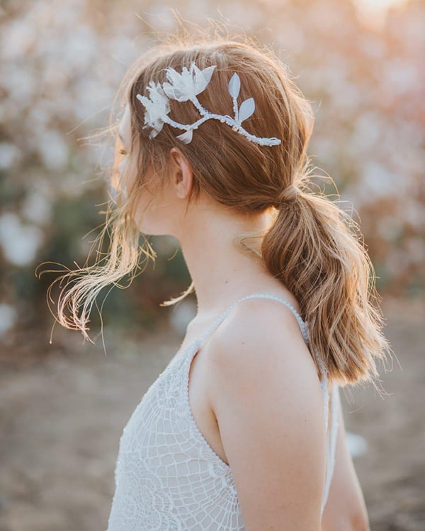 'Petit Flirty Flowers' Comb Bridal Headpiece by Tami Bar- Lev