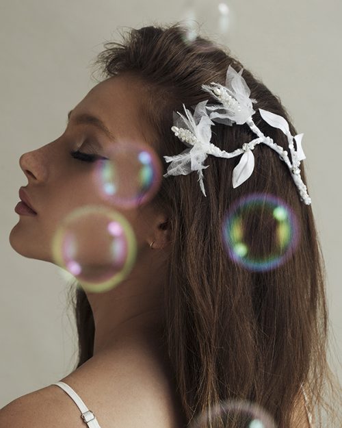 'Petit Flirty Flowers' Comb Bridal Headpiece by Tami Bar- Lev
