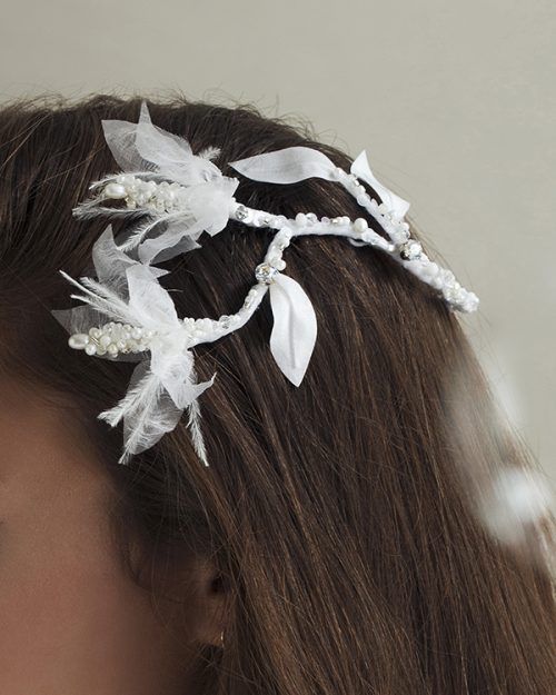 'Petit Flirty Flowers' Comb Bridal Headpiece by Tami Bar- Lev