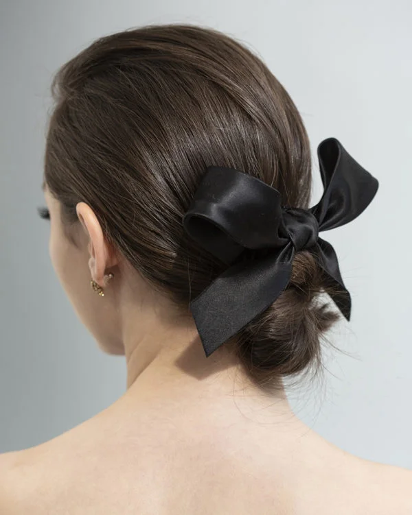 Classy Ribbon black 1 Classy Ribbon- bow -black silk by Tami Bar- Lev