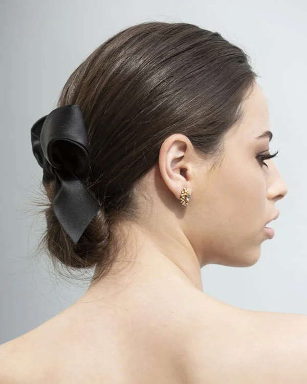 Classy Ribbon- bow -black silk by Tami Bar- Lev